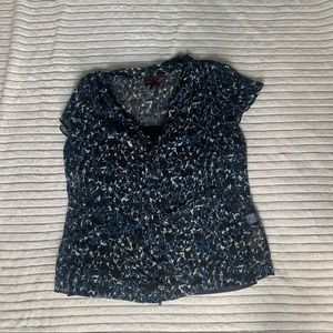 Patterned Blouse with built in tank top, Dana Buchman